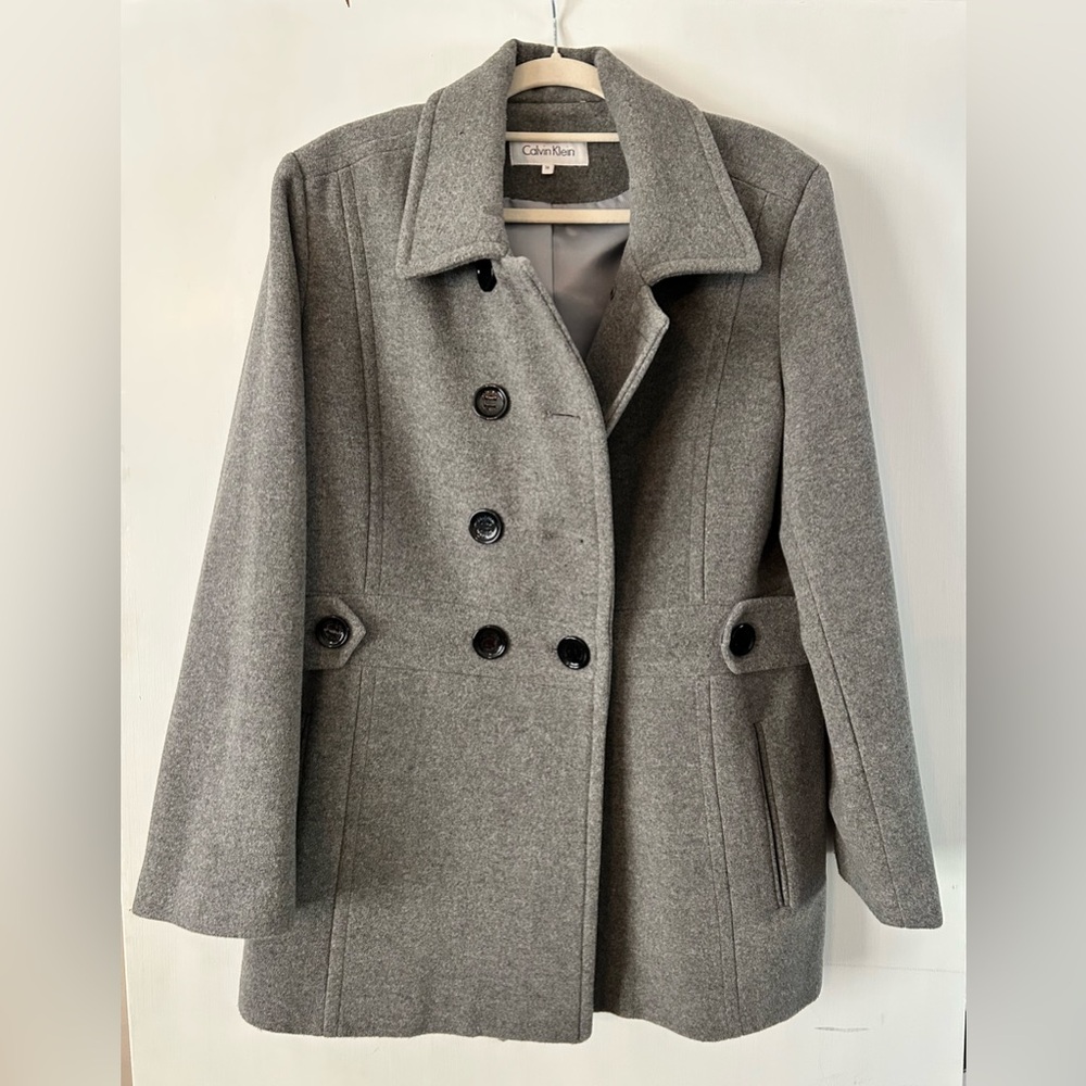 Calvin Klein Women's Charcoal Pea Coat